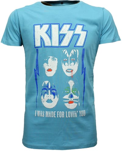 KISS I Was Made For Lovin’ You T-Shirt Blue - Officiële Merchandise - XS