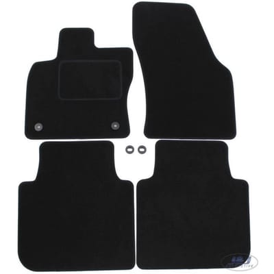 Tapis De Sol Noir Velours - J&J AUTOMOTIVE - Skoda Kodiaq - Sur Mesure - Antidérapant - Imperméable noir