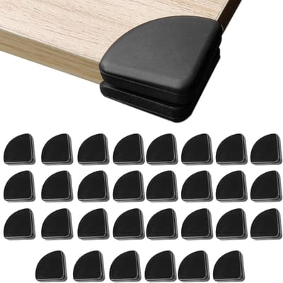30 stuks randbescherming voor kinderen, zwart, siliconen hoekbescherming voor meubels, hoekbescherming voor meubels van 3 cm, 30 hoekbeschermers voor kinderen, ter bescherming tegen stoten en hoeken
