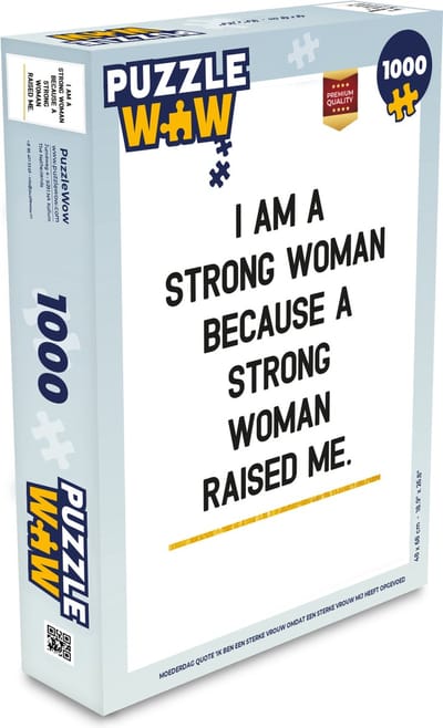 Puzzel Quotes - A strong woman raised me - Spreuken - Mama - Legpuzzel - Puzzel 1000 stukjes volwassenen