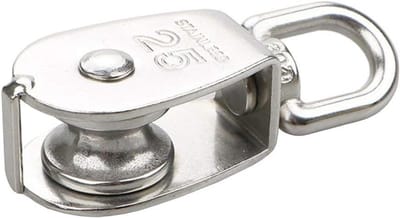 Set van 4 M25 Enkele Katrolblokken - 304 RVS Draaibare Kabelrol met Hoge Belasting