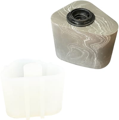 Jesmonite - Siliconen mal driehoek lamp - lightkit deel 2