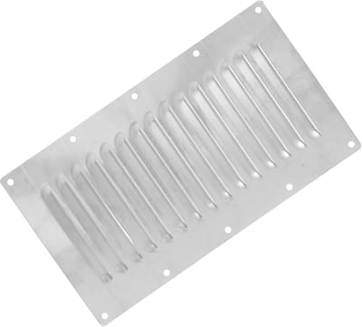 Metalen Luchtrooster - Ventilatierooster Deur - Luchtcirculatie Verbeteren - Roestvrij Staal - 23x13cm - Zilver