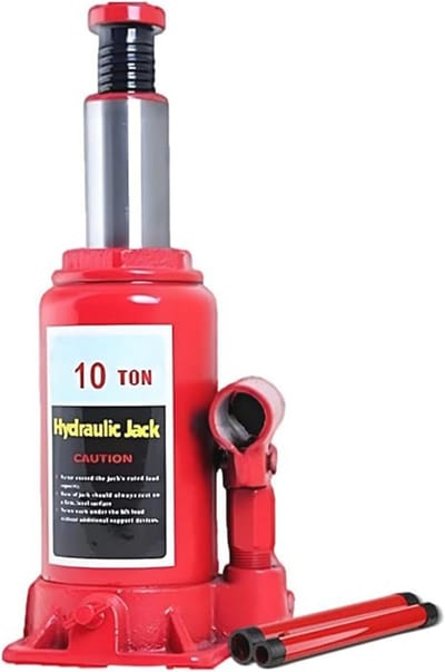 Hydraulische Flesjack 10T voor Auto's en Trucks - Verstelbare en Compakte Constructie