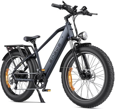ENGWE E26 Elektrische Fiets 26 Inch Fatbike – 250W Motor – 48V 16Ah Accu – Comfort Vering – Shimano 7 Versnellingen – Max 25 km/u – Tot 140 km Actieradius – Voor Stad & Mountainbike Terrein, Zwart