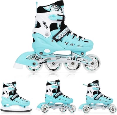 Verstelbare 4-in-1 inline skates voor meisjes, jongens en dames