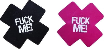 Nipple Sticker Fuck Me - Tepel Plakker - Zwart - Tepelsticker - Tepelstickers | Multipack Tepelplakkers | Tepel cover | Nipple covers | Tepelbedekkers