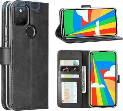 Portemonnee Book Case Hoesje Geschikt voor: Google Pixel 4A - zwart