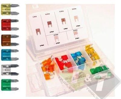 Steekzekering mini blade assortiment, 40 delig, 5, 10, 15, 20, 25, 30 Ampere
