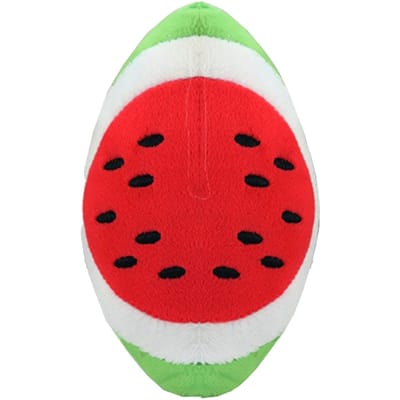 Peluche pour chien douce résistante aux morsures pour le broyage des dents forme pastèque jouet à mâcher rembourré pour chiot white