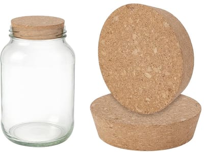 Dailygoods- Kurkstop 2 Stuks - Grote Kurkflesstop - Taps Toelopende Kurkbung - 3,94-4,53 Inch - Natuurlijke Kurk - Ambachtelijke Decoratie - Flesstop