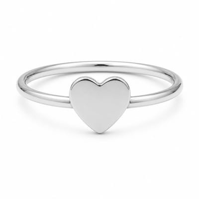 Ring met Initiaal Hart Goud, USA 9 / NL 19 (60mm)