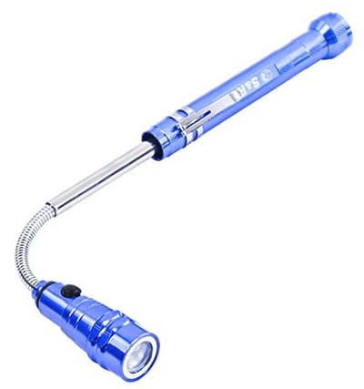Flexibele magnetische mini led-zaklamp met telescopische arm en magnetische voet