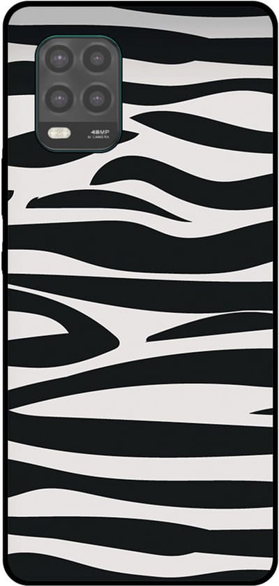 Smartphonica Telefoonhoesje Geschikt voor Xiaomi Mi 10 Lite met zebra opdruk - TPU backcover case zebra design - Zwart Wit geschikt voor Xiaomi Mi 10 Lite