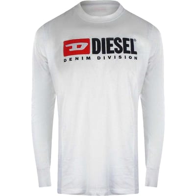 Diesel Heren Divisie Katoen T-Shirt (Wit)
