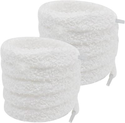 Fluffy Katoenen Veters - Universele Vervangende Schoenveters voor Sport- en Hardloopschoenen - 2 Paar Zachte Veters voor Volwassenen