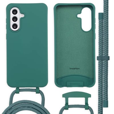 imoshion Hoesje - Geschikt voor Samsung Galaxy A36 / A56 (5G) - Color Backcover met afneembaar koord - Donkergroen