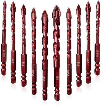 Tegelboor Set - Beton Boor - Metselwerk Boren - Hoge Kobalt Legering - 10 Stuks