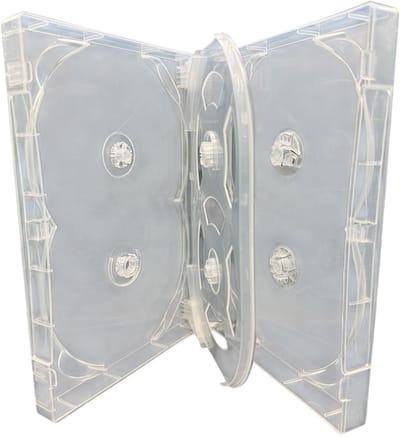 Dailygoody - Super Clear DVD/CD/Blu-ray Case - 6 Disc - Perfecte Bescherming voor Uw Media - Voor het Opbergen - Geschikt voor Films en Muziek - Kleur