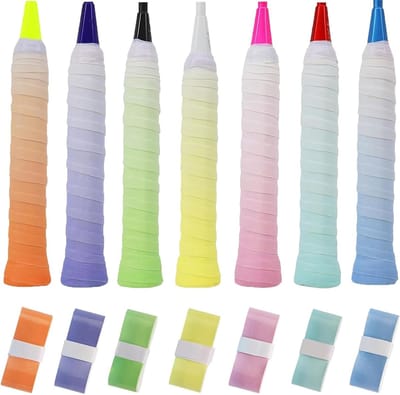 Gripbanden voor tennisrackets - 7 stuks, antislip en zelfklevend, geschikt voor tennis, badminton en squash, diverse kleuren en maten