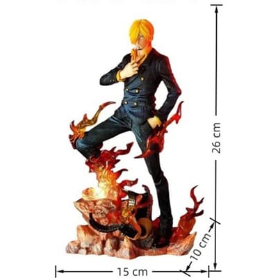 26cm Anime One Piece karakter verzameling Luffy Zoro Sanji Nami Ace hars model standbeeld verzameling speelgoed cadeau ornamenten No box