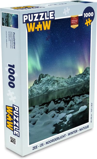Puzzel Zee - IJs - Noorderlicht - Winter - Natuur - Legpuzzel - Puzzel 1000 stukjes volwassenen
