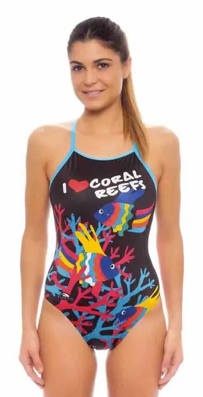 Turbo Coral Reeps Patron Relax Zwemkleding Veelkleurig 2XL Vrouw