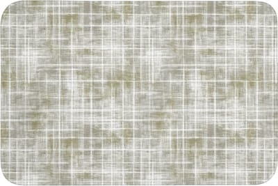 Badmat 90x60 cm - Antislip - Linnen - Patroon - Groen - Badmatten voor badkamer - Badkamermat - Douchemat - Badkamer mat