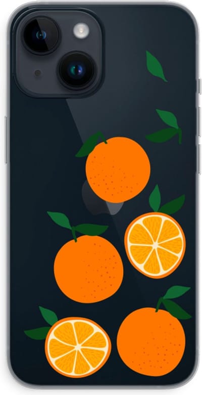 Case Company® - Hoesje geschikt voor iPhone 14 hoesje - Will you be my clementine - Soft Cover Telefoonhoesje - Bescherming aan alle Kanten en Schermrand
