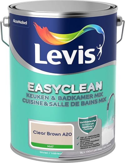Levis - Easyclean Keuken & Badkamer Mix - Clear Brown A20 - Mengverf - 5 L