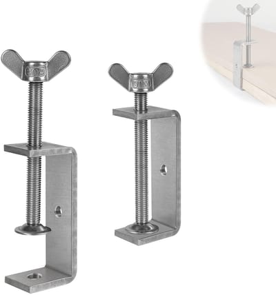 Dailygoods- Klem 0-80mm Verstelbare Bek - C-Klem - Tafel Klem - Fixeer Klem - Schroef Klem - Robuust Ontwerp - Tafelklem