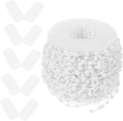 Jaloezieën Reparatieset - Kettingconnectoren Kralenketting - Raambekleding Repareren - Duurzaam ABS Materiaal - B7 x H7 cm - Wit