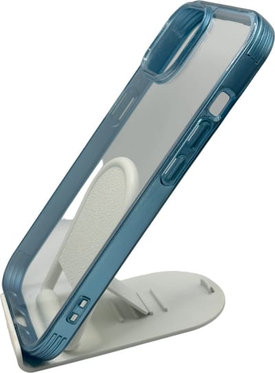 Hybrid TPU/Acryl Back Cover hoesje - Geschikt voor Appel iPhone 14 / iPhone 15 - Transparant/Blauw