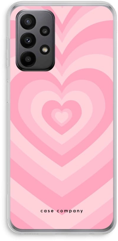 Case Company® - Hoesje geschikt voor Samsung Galaxy A23 hoesje - Hart Roos - Soft Cover Telefoonhoesje - Bescherming aan alle Kanten en Schermrand