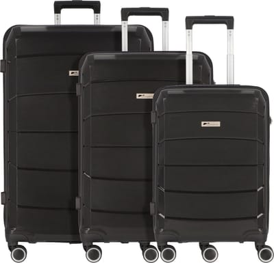 cocoono Cagliari 4 wielen Kofferset 3-delig - Harde bagage - Combinatieslot - schwarz