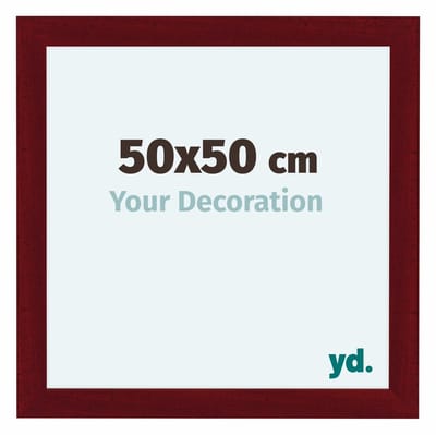 Your Decoration - Fotolijst 50x50 cm - MDF - Wijnrood Geveegd - Como