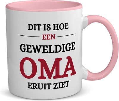 Akyol - geweldige oma eruit ziet koffiemok - theemok - roze - Oma - beste oma - verjaardagscadeau - cadeau voor oma - gift - 350 ML inhoud