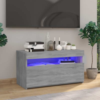 vidaXL - Tv-meubel - met - LED-verlichting - 75x35x40 - cm - grijs - sonoma - eiken