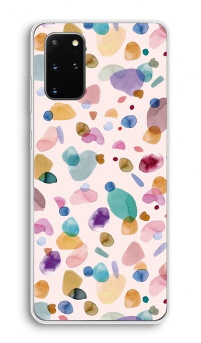 Case Company® - Hoesje geschikt voor Samsung Galaxy S20 Plus hoesje - Terrazzo Memphis - Soft Cover Telefoonhoesje - Bescherming aan alle Kanten en Schermrand