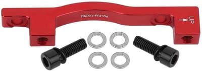Duurzame Schijfremadapter voor Mountainbike - A-F203 Brake Adapter voor Fietsen, Zwart en Rood, Eenvoudige Montage