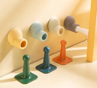 4 stuks- Deurstopper-Deurstoppers voor Binnen-Deurbuffer-Schattige Deurstoppers- voor aan de muur-zelfklevend van siliconen- zonder boren