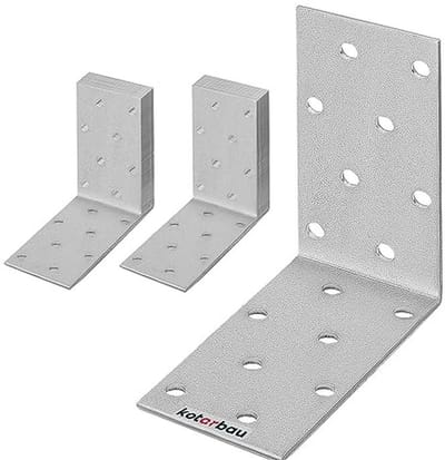 Set van 25 hoekverbinders 75 x 75 x 40 mm - Verzinkt Staal voor Meubelverbindingen