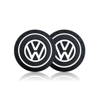 2 Stuks Auto Antislip Onderzetter Geluiddempend Waterbeker Pad Kussen Auto Accessoires Voor Volkswagen B5 B6 B7 T4 T5 Golf 4 5 6 7 Polo Passat Tiguan Jetta Gol 2Pcs black
