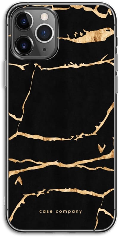 Case Company® - Hoesje geschikt voor iPhone 11 Pro hoesje - Gouden marmer - Soft Cover Telefoonhoesje - Bescherming aan alle Kanten en Schermrand