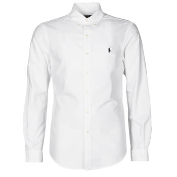 Overhemd Lange Mouw Polo Ralph Lauren CHEMISE CINTREE SLIM FIT EN OXFORD LEGER TYPE CHINO COL BOUTONNE