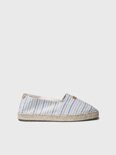 Unisex gestreepte platte espadrilles | BLANES-RN