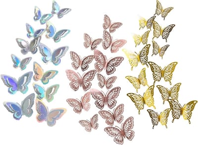 3D Vlinder Stickers voor Muurdecoratie - Verwijderbare Wandstickers voor Slaapkamer en Raamdecoratie - Creatieve Wandkunst en Thuisdecoratie