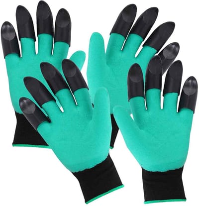 longziming -2 paar tuinierhandschoenen met klauwen 23 cm – Waterdichte graafhandschoenen voor planten & tuinwerk – Ideaal cadeau voor dames en heren