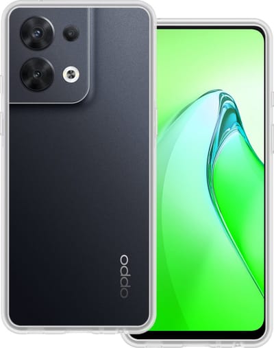 Hoesje Geschikt voor OPPO Reno 8 - Sterk & Shockproof - Hoes Cover - Siliconen Case - Transparant