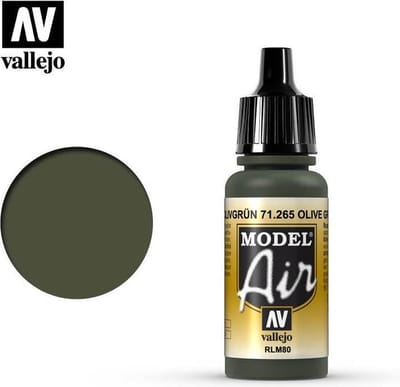 Vallejo Hobbyverf Acrylverf - 71265 Model Air Olive Green RLM81 - Acryl Verf flesje - 17 ml